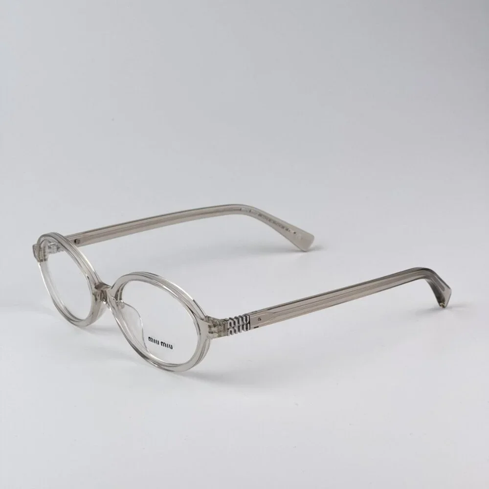 Miu Miu MU01XV 12U1O1 BRAND NEW Eyeglasses  Hemp Trasparent Oval Unisex - Picture 5 of 10